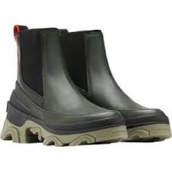 Sorel Shoes - Sorel Boot waterproof Women's Brex Chelsea Lug Sole Boots leather green black